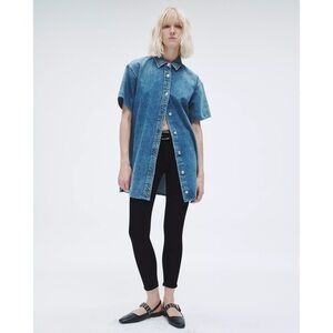 Rag & Bone Cate Mid Rise Skinny Stretch Denim Jean in Black Size 31